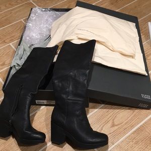 Eileen Fisher knee high leather boots